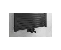 AQUALINE TONDI otopné těleso rovné 600x1690 mm, středové připojení, černá mat (1)