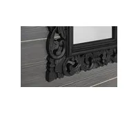 SAPHO SAMBLUNG zrcadlo ve vyřezávaném rámu 60x80cm, černá (1)