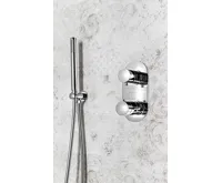 SAPHO Držák sprchy kulatý, pevný, s vyústěním, chrom (2)