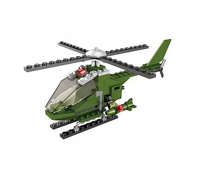 Kids World Logická stavebnice LOGIS helikoptéra 85 ks