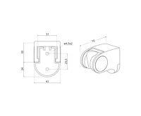 AQUALINE Držák sprchy, výklopný, ABS/chrom (2)