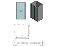 POLYSAN ZOOM sprchové dveře dvojkřídlé 800mm, čiré sklo (4)