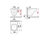 DEEP BY JIKA WC závěsné RIMLESS 4,5/3 l 820614 Bílá (1)