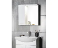 AQUALINE ZOJA/KERAMIA FRESH galerka s LED osvětlením, 60x60x14cm, levá, bílá (3)