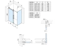 GELCO VOLCANO BLACK sprchové dveře 1800 mm, čiré sklo (8)