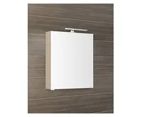 SAPHO MIRRÓ galerka s LED osvětlením, 60x70x16cm, levá/pravá, jilm bardini (1)