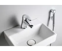 SAPHO Stojánková umyvadlová baterie s bidetovou sprchou, chrom (3)