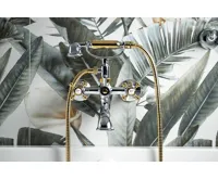 SAPHO ANTEA nástěnná vanová baterie kompletní, chrom/zlato (4)