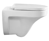 AQUALINE DENICA závěsná WC mísa, Vortex Rimless, 36x52cm, bílá (4)