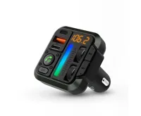 FM transmitter do auta | Pevný | Hands free volání | 1 " | Jantarová obrazovka | Bluetooth® | PD 18 W / PD 24 W | Rychlé nabíjení | Posílení basů | Google Assistant / Siri | Černá