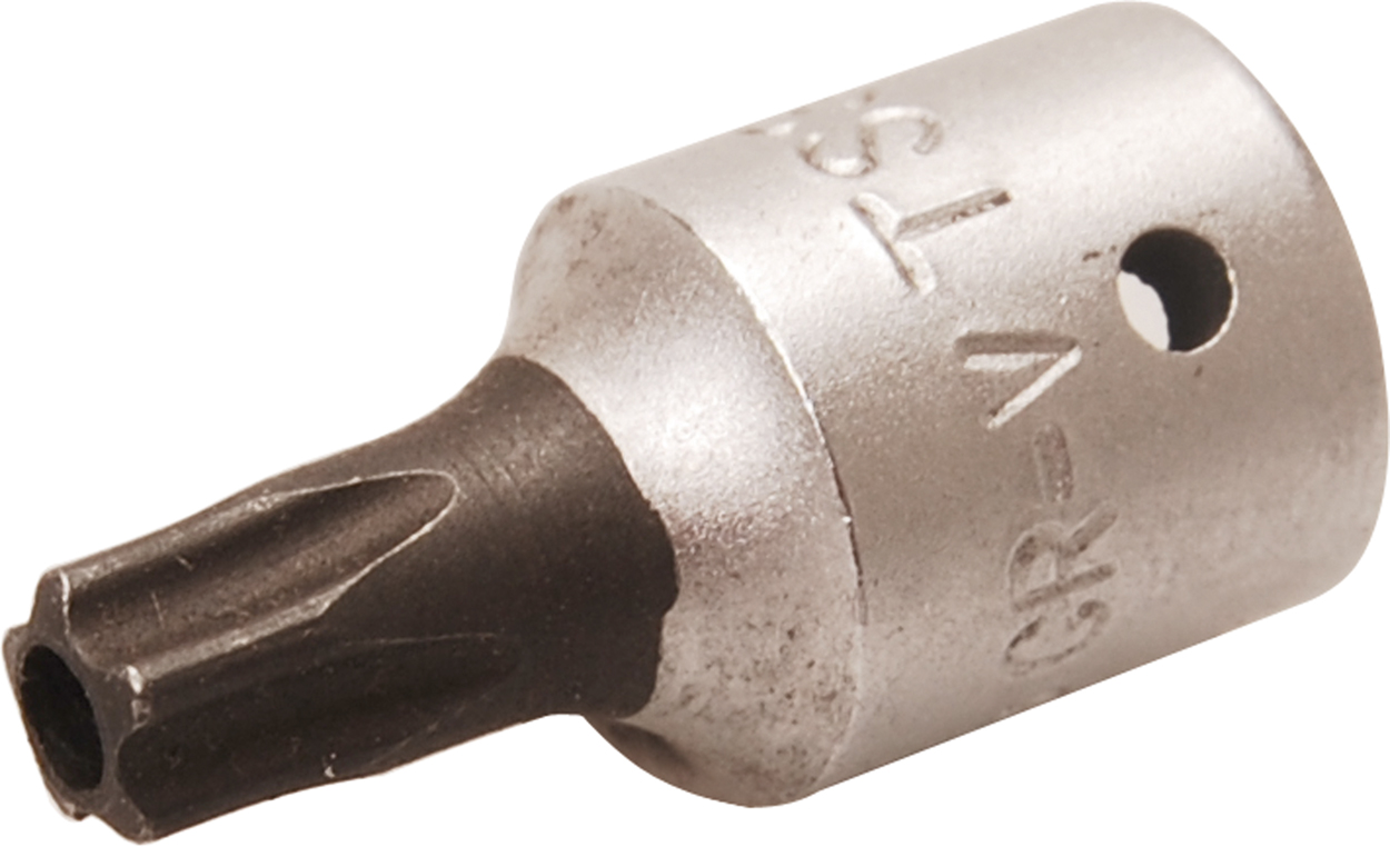Bgs hlavice zástrčná 1/4" ts30 (5ti hvězda), s vrtáním
