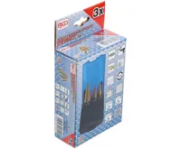 BGS Vrtáky kónické HSS, stupňovité, potitanované, sada 3 díly (5)