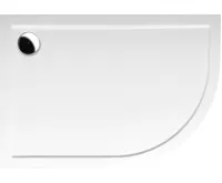 POLYSAN RENA L sprchová vanička z litého mramoru, čtvrtkruh 120x90cm, R550, levá, bílá