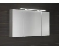 SAPHO MIRRÓ galerka s LED osvětlením, 3x dvířka, 120x70x16cm, dub stříbrný (5)