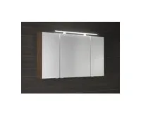 SAPHO MIRRÓ galerka s LED osvětlením, 3x dvířka, 120x70x16cm, borovice rustik (1)