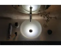 SAPHO TELICA skleněné umyvadlo na desku Ø 42cm, bílá mat (4)