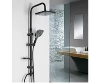 AQUALINE KERA sprchový sloup s napojením na baterii, černá mat (9)