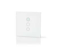 TUYA / SmartLife Nástěnný vypínač pro rolety, žaluzie, Smart Zigbee WIFIWC10WT, sklo, bílá (5)