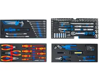 BGS Elektrikáři-Kovový dílenský kufr na nářadí ,  3 zásuvky ,  se 147 nástroji (4)