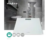 Digitální osobní váha s max. nosností 150kg, tvrzené sklo, bílá (1)