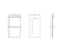 SAPHO ELMIS elektrický sušák ručníků 400x800 mm, 120 W, hliník, bílá mat (6)