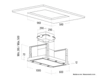 CATA Odsavač par ISLA FENIX 1000 Nerez (5)