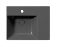 GSI KUBE X keramické umyvadlo 60x47cm, s odkládací plochou vpravo, černá mat (3)