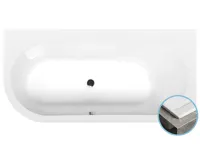 POLYSAN ASTRA R SLIM asymetrická vana 165x80x48cm, bílá