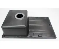 GRANISIL CORTES 755.0 Granitový dřez s odkapem, černý (12)