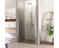 LIMA Sprchové dveře, dvoukřídlé, lítací, 80 cm, chrom ALU, sklo Point LIMA Sprchové dveře, dvoukřídlé, lítací, 80 cm, chrom ALU, sklo Point
