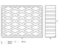 BGS Gumová podložka, pro zvedací plošiny, 160 x 120 x 40 mm (1)