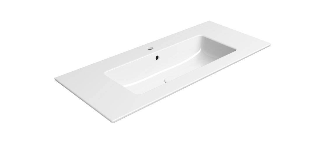 Gsi pura keramické umyvadlo slim 102x46cm, bílá extraglaze
