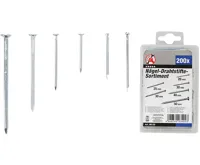 BGS Sada hřebíků / drátěných hřebíků, 200dílná