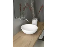 SAPHO THIN umyvadlo na desku, Rockstone Ø 39 cm, bílá mat (3)