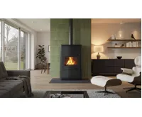 HS Flamingo Krbová kamna AQUAFLAM ® 25 s výměníkem - šedá, manuální regulace (15)