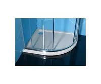 POLYSAN RENA R sprchová vanička z litého mramoru, čtvrtkruh 90x80cm, R550, pravá, bílá (1)