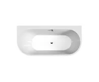 POLYSAN ASTRA DL MONOLITH nástěnná stojící vana 160x75x60cm, bílá/černá (1)