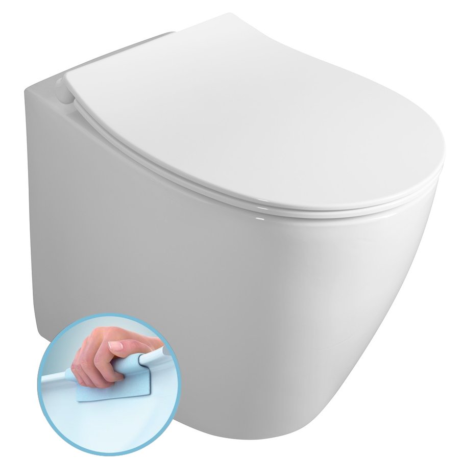 Isvea sentimenti wc mísa stojící, rimless, 36x52 cm, spodní/zadní odpad, bílá