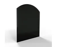 Sklo pod kamna - FLAMINGO Oblouk 1000x1200 mm, černé, fazeta / R725 / 6 mm (1)