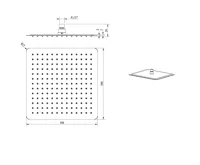 SAPHO SLIM hlavová sprcha, 300x300mm, černá mat (5)