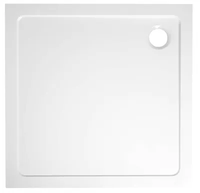 AQUALINE TECMI sprchová vanička z litého mramoru, čtverec 70x70cm, bílá