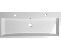 SAPHO ORINOKO dvojumyvadlo, litý mramor, 100x42 cm, bílá (6)