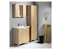 AQUALINE ZOJA/KERAMIA FRESH skříňka vysoká se zásuvkami 50x184x29cm, dub platin (1)