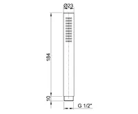 SAPHO MINIMAL ruční sprcha, 184mm, nerez mat (5)
