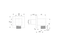 SAPHO Vývod sprchy, hranatý, zlato mat (2)