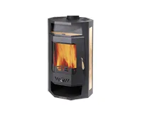 Haas+Sohn Bergamo Mini Krbová kamna - černá, béžová, dělené sklo