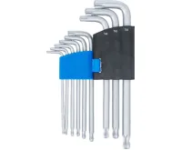 BGS Sada zahnutých klíčů, T-profil (pro Torx) s kulovou hlavou T10–T50 mm, 9dílná (3)