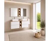 Aira desk, koupelnová deska na skříňku, dub, 810 mm (1)