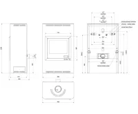 HS Flamingo Krbová kamna AQUAFLAM ® 25 s výměníkem - hnědá - sametová, základní regulace (6)