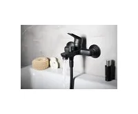AQUALINE LOTTA nástěnná vanová baterie, černá mat (1)